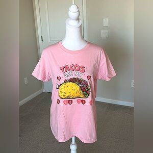 NWOT 🌮🩷 Tacos Are My Valentine Pink TShirt Size XL but Fits like Med unbranded